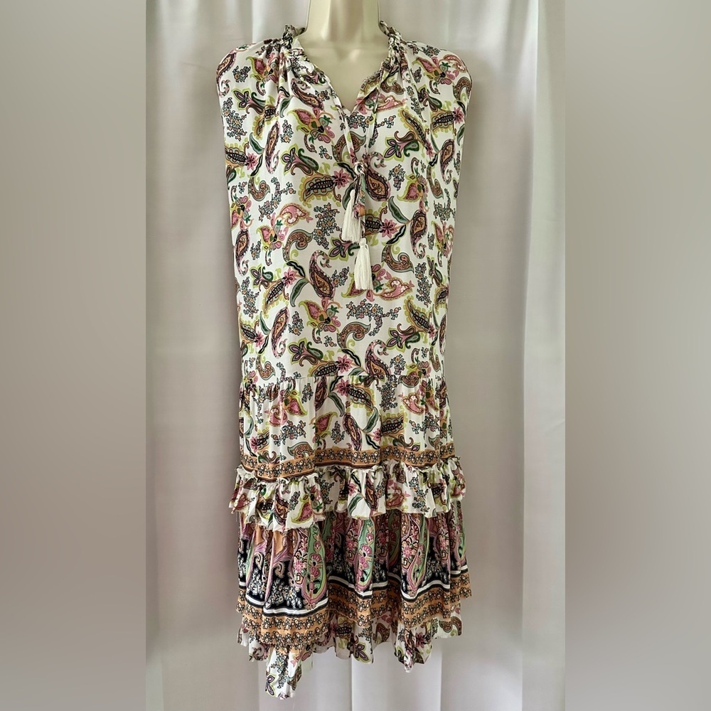 White Cream Ruffled Tiered Mini Sundress
